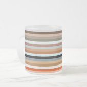 Multicolored Striped Pattern Matglas Koffiemok (Voorkant links)