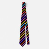 Multicolored Striped Pattern Stropdas (Voorkant)