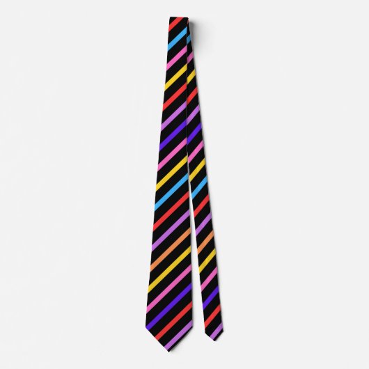 Multicolored Striped Pattern Stropdas (Voorkant)