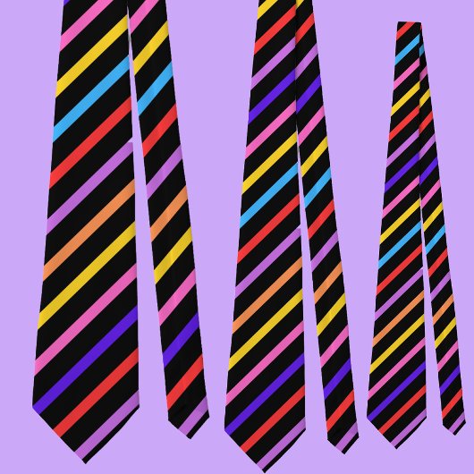 Multicolored Striped Pattern Stropdas