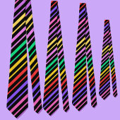 Multicolored Striped Pattern Stropdas