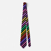 Multicolored Striped Pattern Stropdas (Voorkant)