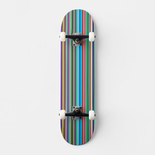 Multicolored Striped Skateboard Deck (Voorkant)