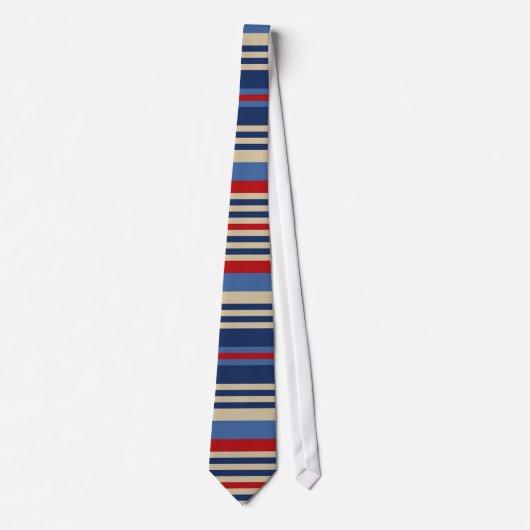 Multicolored Stripes Design Mans Stropdas (Voorkant)