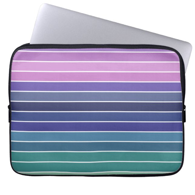 Multicolored Stripes Laptop Sleeve (Voorkant)