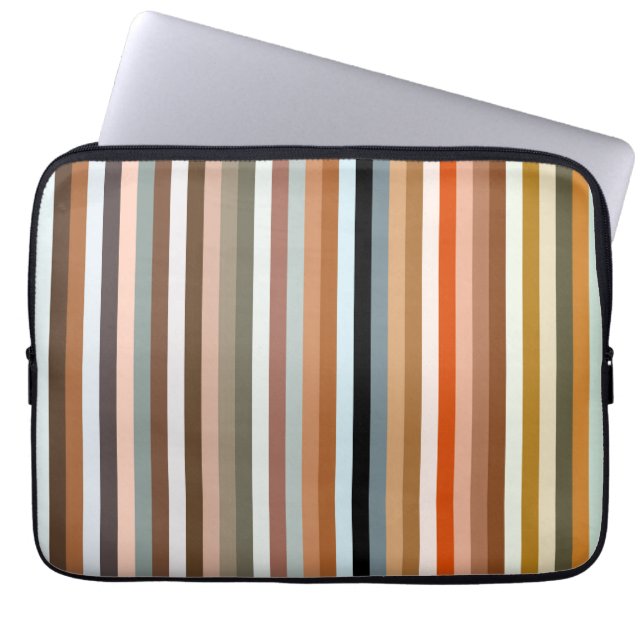 Multicolored Stripes Laptop Sleeve (Voorkant)