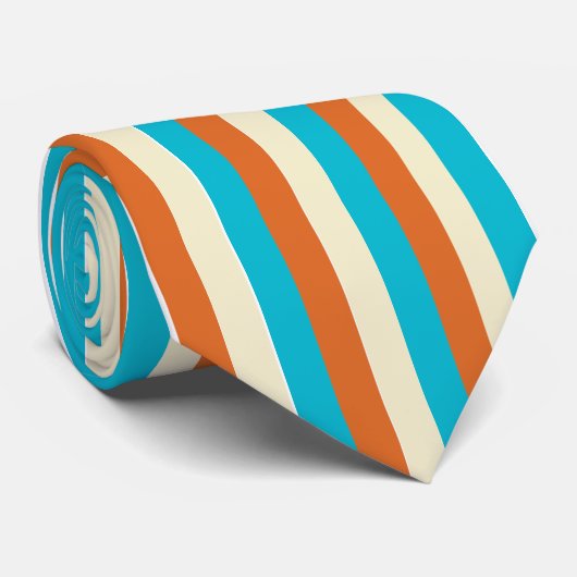 Multicolored Stripes Stropdas (Opgerold)