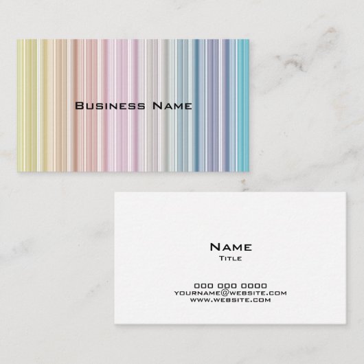 Multicolored Stripes Visitekaartje (Voorkant / Achterkant)