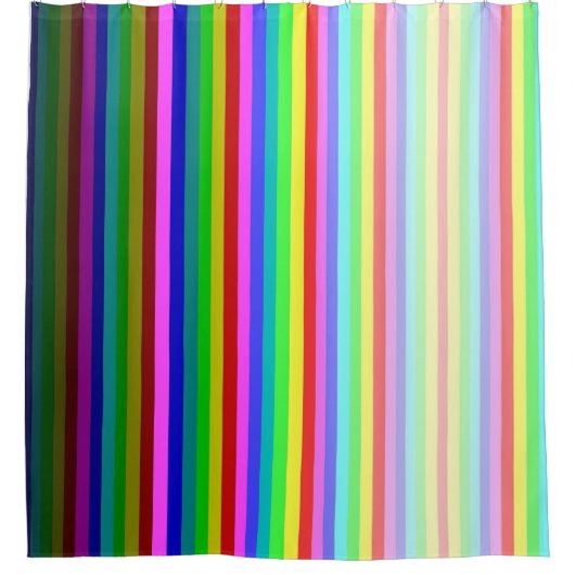 Multicolored Stripey Shower Curtain Douchegordijn (Voorkant)