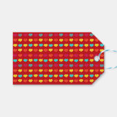 Multicolored stylish hand-drawn heart shapes cadeaulabel (Voorkant (Horizontaal))