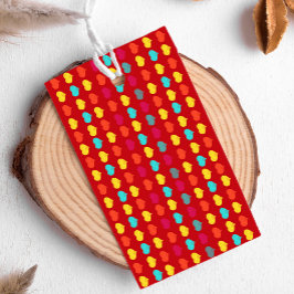 Multicolored stylish hand-drawn heart shapes cadeaulabel