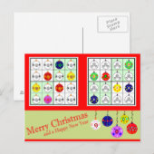 Multicolored Sudoku for Christmas Feestdagenkaart (Voorkant / Achterkant)