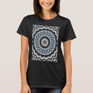 Multicolored Symmetrische Cirkelpatronen Blauwe To T-shirt