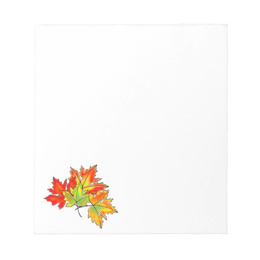 Multicolored tapijtschelpen, Autumn leaf patroon Notitieblok (Voorkant)