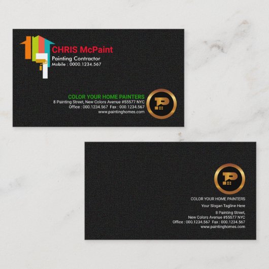 Multicolored Thuiskleurige Kleding Textuur Visitekaartje (Voorkant / Achterkant)