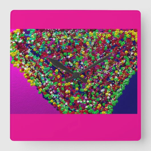 Multicolored Tree Between Worlds Vierkante Klok (Voorkant)