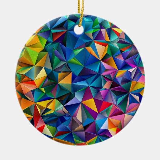 Multicolored triangle shapes keramisch ornament (Voorkant)
