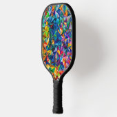 Multicolored triangle shapes pickleball paddle (Links)