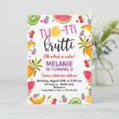 Multicolored Two-tti Frutti 2nd Birthday Kaart (Staand voorkant)