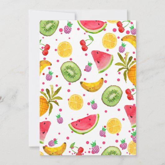 Multicolored Two-tti Frutti 2nd Birthday Kaart (Achterkant)