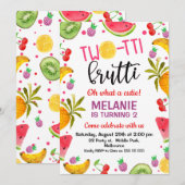 Multicolored Two-tti Frutti 2nd Birthday Kaart (Voorkant / Achterkant)