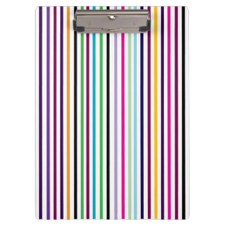 Multicolored Vertical Striped Clipboard Klembord