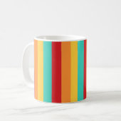 Multicolored verticale strepen koffiemok (Voorkant links)