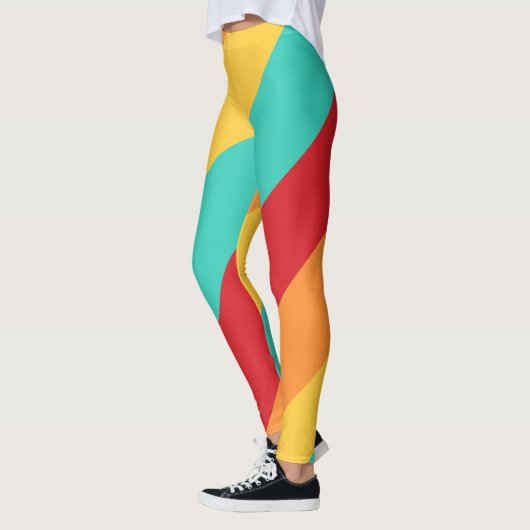 Multicolored verticale strepen leggings (Links)