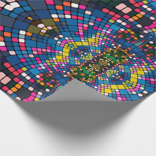 Multicolored vierkantjes in Psychedelische patrone Cadeaupapier (Hoek)