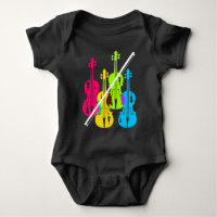Multicolored Violins Birthday Gift for Musicians