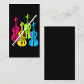 Multicolored Violins Birthday Gift for Musicians Visitekaartje (Voorkant / Achterkant)