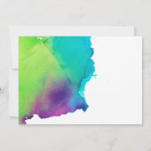 Multicolored Waterverf Brunch & Bubble Script Kaart (Achterkant)