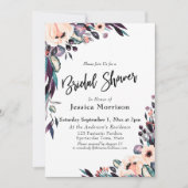 Multicolored Waterverf Flowers Vrijgezellenfeest Kaart (Voorkant)