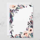 Multicolored Waterverf Flowers Vrijgezellenfeest Kaart (Achterkant)