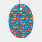 Multicolored Waterverf harten Ornament (Achterkant)