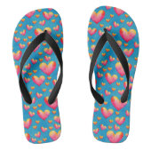 Multicolored Waterverf Harten Teenslippers (Voetbed)
