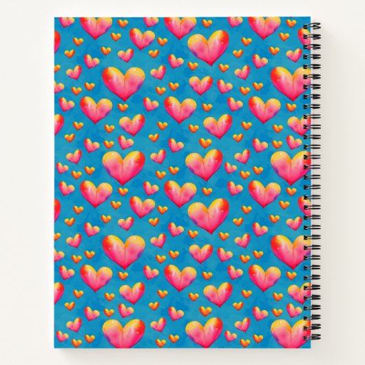 Multicolored Waterverf Harts Spiral Notitieboek (Achterkant)
