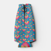 Multicolored Waterverf Hearts Bottle Cooler (Achterkant)