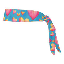 Multicolored Waterverf Hearts Headband