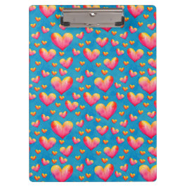 Multicolored Waterverf Hearts-klembord Klembord