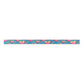 Multicolored Waterverf Hearts Ribbon Satijnen Lint (Voorkant)