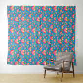 Multicolored Waterverf Hearts Tapestry Wandkleed (In Situ (horizontaal))