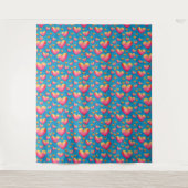 Multicolored Waterverf Hearts Tapestry Wandkleed (Voorkant)