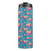 Multicolored Waterverf Hearts Thermal Tumbler Thermosbeker (Voorkant)