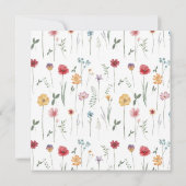 Multicolored Waterverf Meadow Wildflower Boho Save The Date (Achterkant)