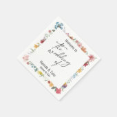 Multicolored Waterverf Meadow Wildflower Welkom Servet (Hoek)