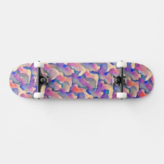 Multicolored Waterverf Pattern - Skateboard (Horizontaal)