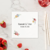 Multicolored Waterverf Wildbloemen Aangepast Servet (Insitu)