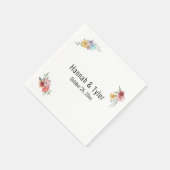 Multicolored Waterverf Wildbloemen Aangepast Servet (Hoek)