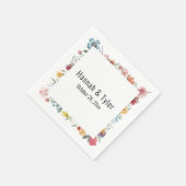 Multicolored Waterverf Wildbloemen Aangepast Servet (Hoek)